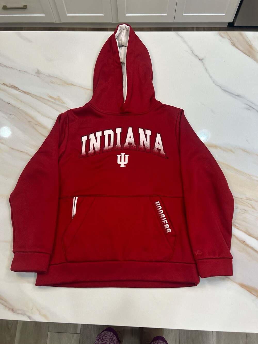 Colosseum Youth Indiana Hoosiers Crimson Pullover Hoodie Size Small (8-10)